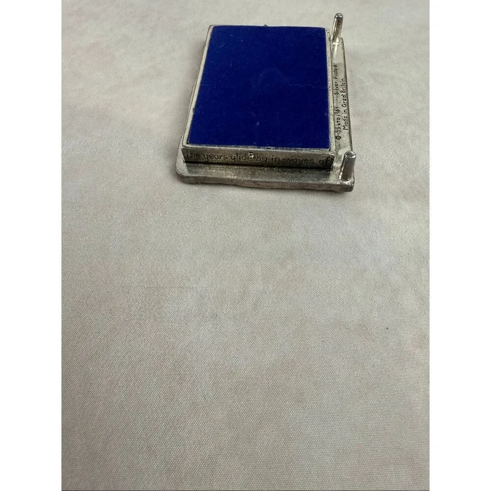 Vintage Sterling Silver Scene Wales Verse Silver Plated Picture Frame 3×2